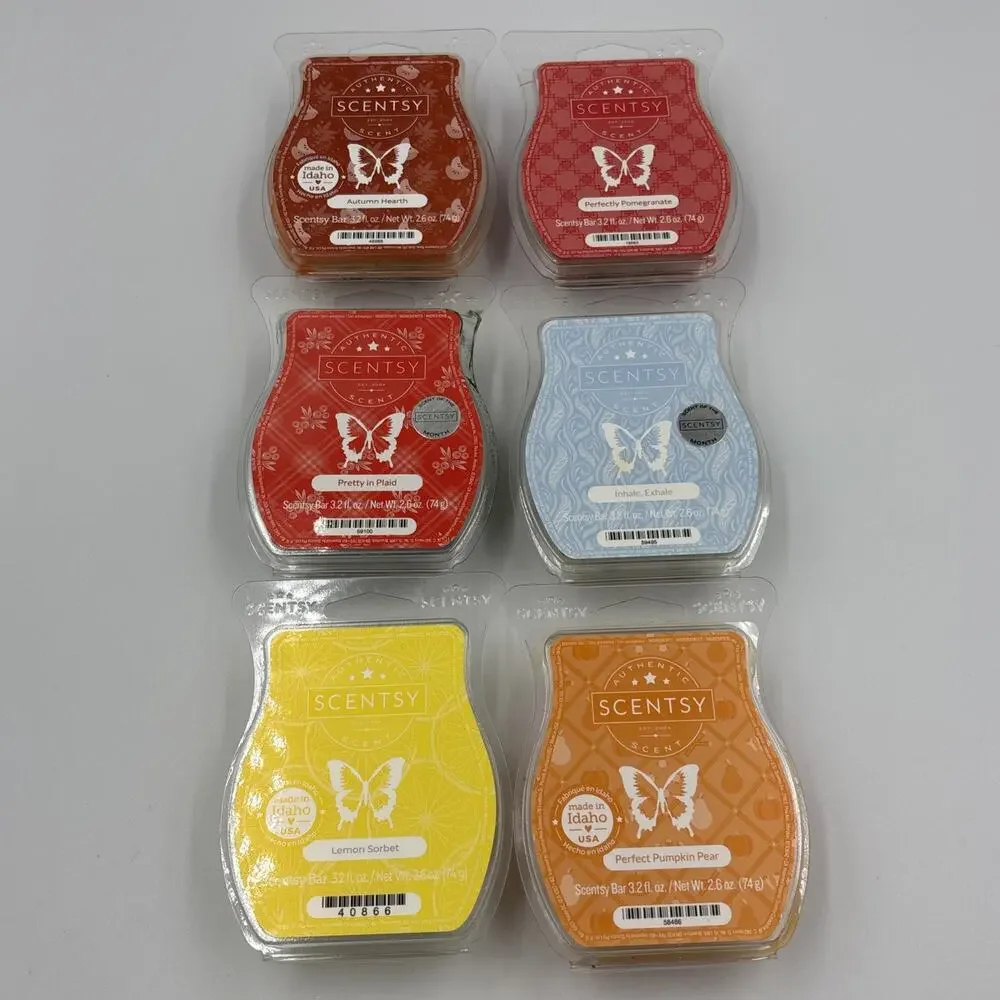 Scentsy Wax Bars LOT of 6 New Unused Melts
